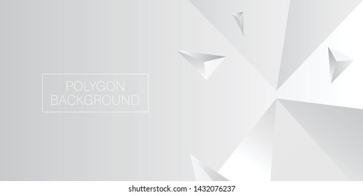 3d triangle polygon white background