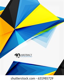 3d triangle polygonal abstract vector, creative modern abstract background for text, presentation wallpaper