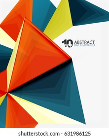 3d triangle polygonal abstract vector, creative modern abstract background for text, presentation wallpaper