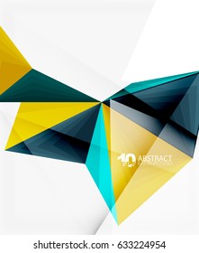 3d triangle polygonal abstract vector, creative modern abstract background for text, presentation wallpaper
