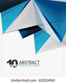 3d triangle polygonal abstract vector, creative modern abstract background for text, presentation wallpaper