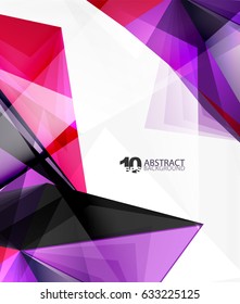 3d triangle polygonal abstract vector, creative modern abstract background for text, presentation wallpaper