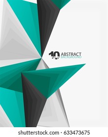 3d triangle polygonal abstract vector, creative modern abstract background for text, presentation wallpaper