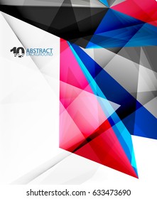 3d triangle polygonal abstract vector, creative modern abstract background for text, presentation wallpaper