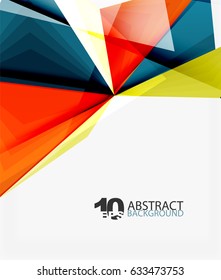 3d triangle polygonal abstract vector, creative modern abstract background for text, presentation wallpaper