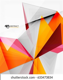 3d triangle polygonal abstract vector, creative modern abstract background for text, presentation wallpaper