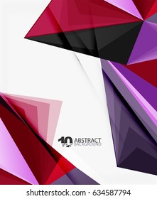 3d triangle polygonal abstract vector, creative modern abstract background for text, presentation wallpaper