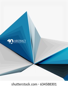 3d triangle polygonal abstract vector, creative modern abstract background for text, presentation wallpaper