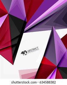 3d triangle polygonal abstract vector, creative modern abstract background for text, presentation wallpaper