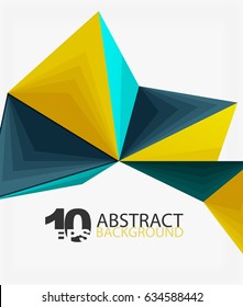 3d triangle polygonal abstract vector, creative modern abstract background for text, presentation wallpaper