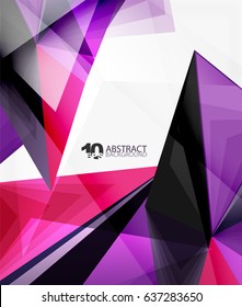 3d triangle polygonal abstract vector, creative modern abstract background for text, presentation wallpaper