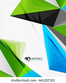 3d triangle polygonal abstract vector, creative modern abstract background for text, presentation wallpaper