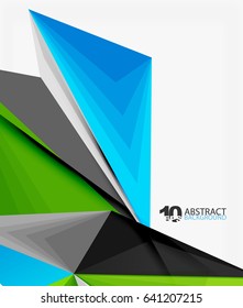 3d triangle polygonal abstract vector, creative modern abstract background for text, presentation wallpaper