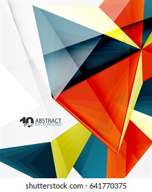 3d triangle polygonal abstract vector, creative modern abstract background for text, presentation wallpaper