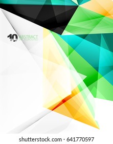 3d triangle polygonal abstract vector, creative modern abstract background for text, presentation wallpaper