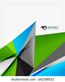 3d triangle polygonal abstract vector, creative modern abstract background for text, presentation wallpaper