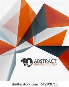 3d triangle polygonal abstract vector, creative modern abstract background for text, presentation wallpaper