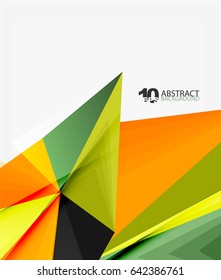 3d triangle polygonal abstract vector, creative modern abstract background for text, presentation wallpaper