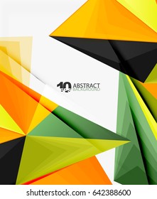3d triangle polygonal abstract vector, creative modern abstract background for text, presentation wallpaper