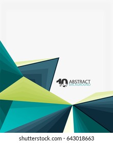 3d triangle polygonal abstract vector, creative modern abstract background for text, presentation wallpaper