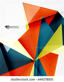 3d triangle polygonal abstract vector, creative modern abstract background for text, presentation wallpaper