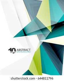 3d triangle polygonal abstract vector, creative modern abstract background for text, presentation wallpaper