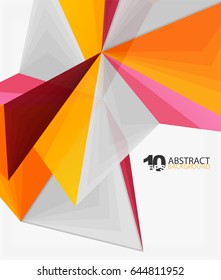 3d triangle polygonal abstract vector, creative modern abstract background for text, presentation wallpaper