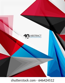 3d triangle polygonal abstract vector, creative modern abstract background for text, presentation wallpaper