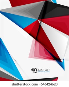 3d triangle polygonal abstract vector, creative modern abstract background for text, presentation wallpaper