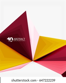 3d triangle polygonal abstract vector, creative modern abstract background for text, presentation wallpaper