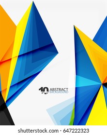 3d triangle polygonal abstract vector, creative modern abstract background for text, presentation wallpaper