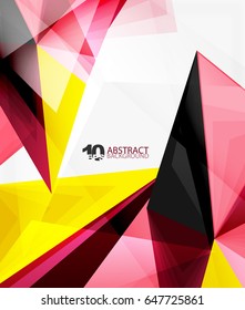 3d triangle polygonal abstract vector, creative modern abstract background for text, presentation wallpaper