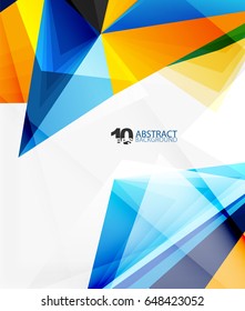 3d triangle polygonal abstract vector, creative modern abstract background for text, presentation wallpaper