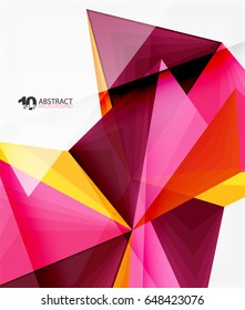 3d triangle polygonal abstract vector, creative modern abstract background for text, presentation wallpaper