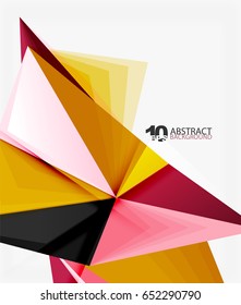3d triangle polygonal abstract vector, creative modern abstract background for text, presentation wallpaper