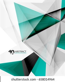 3d triangle polygonal abstract vector, creative modern abstract background for text, presentation wallpaper