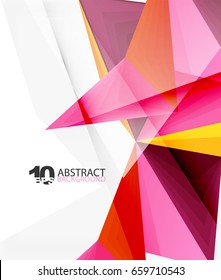 3d triangle polygonal abstract vector, creative modern abstract background for text, presentation wallpaper