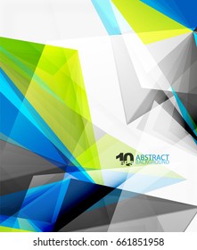 3d triangle polygonal abstract vector, creative modern abstract background for text, presentation wallpaper