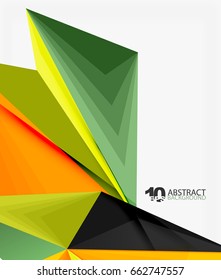 3d triangle polygonal abstract vector, creative modern abstract background for text, presentation wallpaper