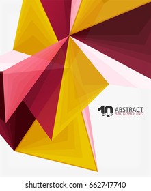 3d triangle polygonal abstract vector, creative modern abstract background for text, presentation wallpaper