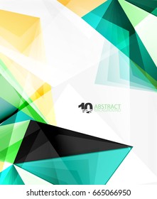 vetor abstrato poligonal triângulo 3d, fundo abstrato moderno criativo para texto, papel de parede da apresentação