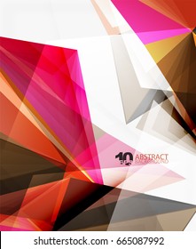 3d triangle polygonal abstract vector, creative modern abstract background for text, presentation wallpaper