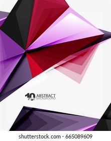3d triangle polygonal abstract vector, creative modern abstract background for text, presentation wallpaper