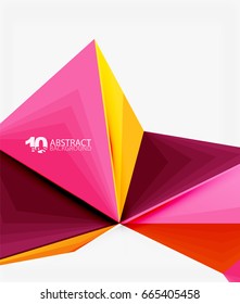 3d triangle polygonal abstract vector, creative modern abstract background for text, presentation wallpaper