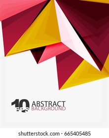 3d triangle polygonal abstract vector, creative modern abstract background for text, presentation wallpaper