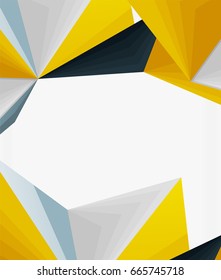 3d triangle polygonal abstract vector, creative modern abstract background for text, presentation wallpaper