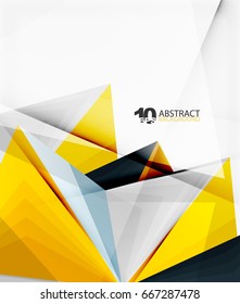 3d triangle polygonal abstract vector, creative modern abstract background for text, presentation wallpaper