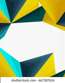 3d triangle polygonal abstract vector, creative modern abstract background for text, presentation wallpaper