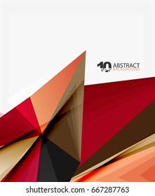 3d triangle polygonal abstract vector, creative modern abstract background for text, presentation wallpaper