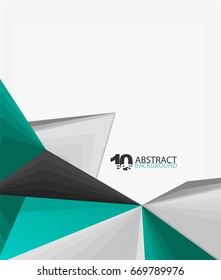 3d triangle polygonal abstract vector, creative modern abstract background for text, presentation wallpaper